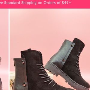 Black combat boots from SHEIN